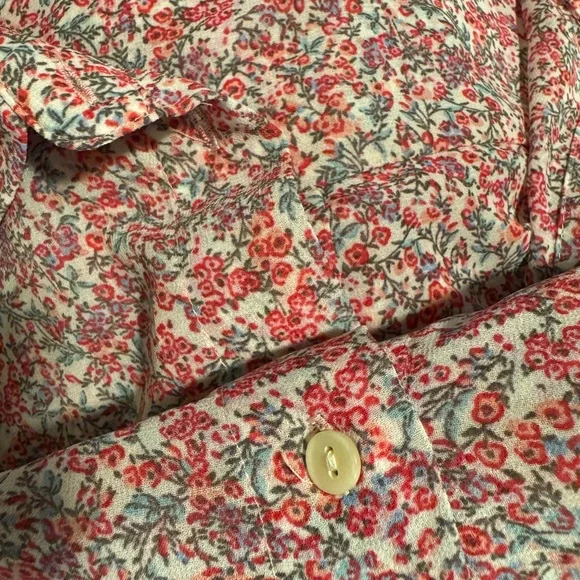 H&M Pink Floral Sleeveless Button-Down Shirt - Picture 11 of 11